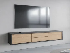 TV-bord Austin 325 (Antracit + Egetræ)
