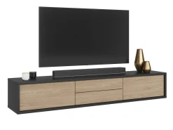 TV-bord Austin 325 (Antracit + Egetræ)