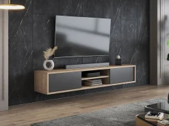 TV-bord Austin 326 (Egetræ + Antracit)