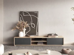 TV-bord Austin 326 (Egetræ + Antracit)