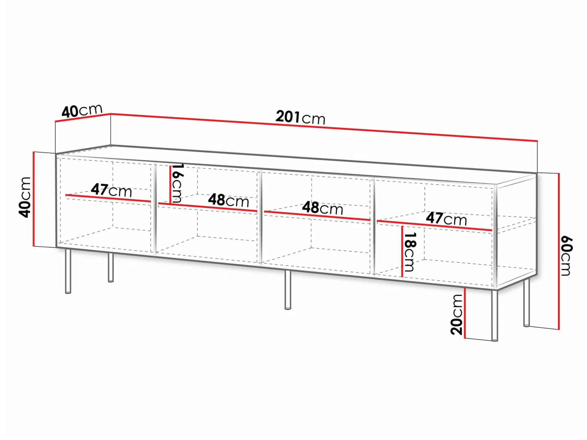 TV-bord Celra I (Hvid)