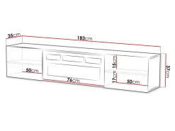 TV-bord Charlotte 206 (Hvid)