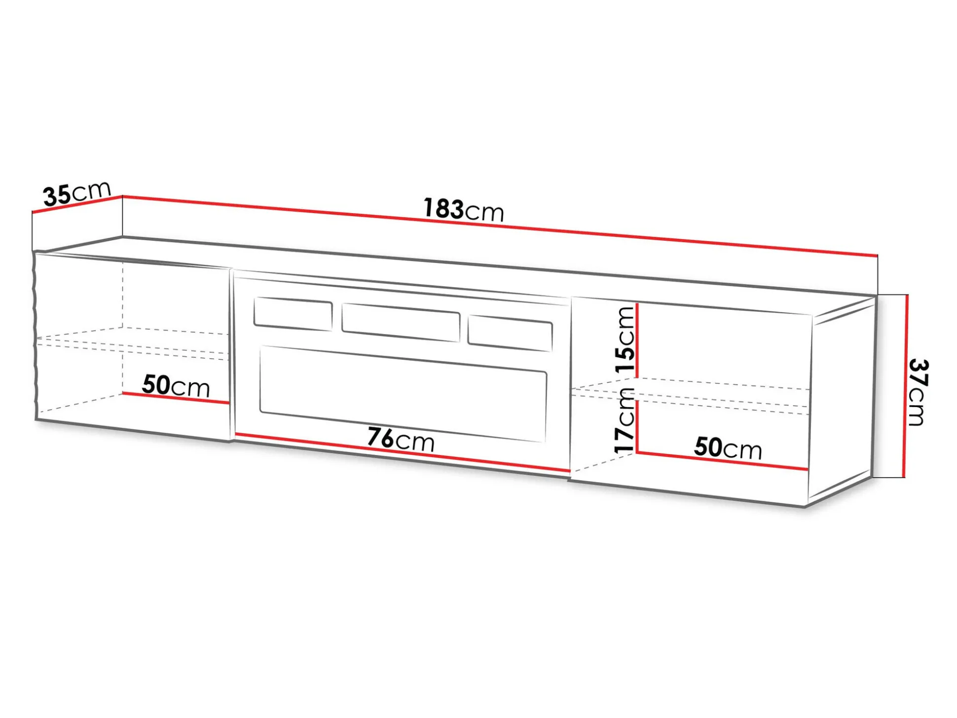 TV-bord Charlotte 206 (Hvid)