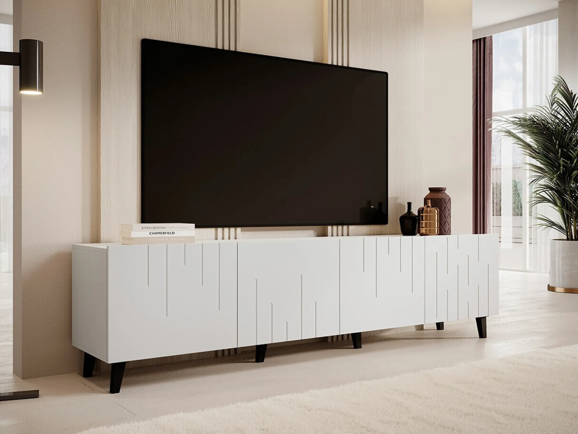 TV-bord Charlotte 176 (Hvid)