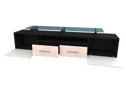 TV-bord Charlotte 117 (Hvid + Glansfuld hvid)