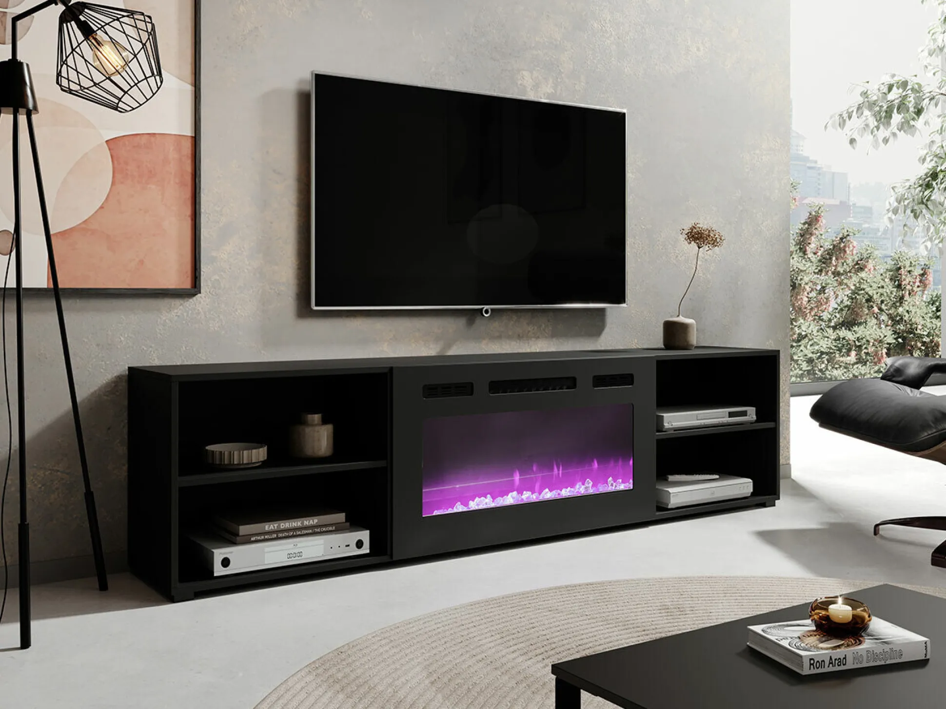 TV-bord Charlotte 191 (Sort)