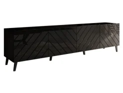 TV-bord Charlotte 145 (Sort + Blank sort)
