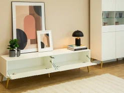 TV-bord Cirferi 105 (Hvid + Gylden)