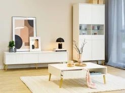 TV-bord Cirferi 105 (Hvid + Gylden)