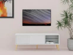 TV-bord Cirferi 104 (Hvid + Gylden)