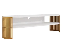 TV-bord Civer I (Gylden + Hvid)