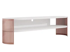 TV-bord Civer II (Lyserød + Hvid)