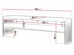 TV-bord Civer (Sort + Hvid)