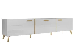 TV-bord Comfivo Capella I (Hvid + Glansfuld hvid)