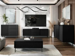 TV-bord Comfivo Delruva I (Sort)