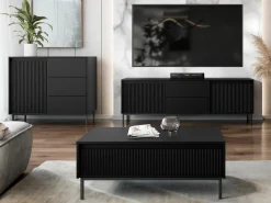 TV-bord Comfivo Delruva I (Sort)