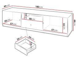 TV-bord Comfivo Lenitas