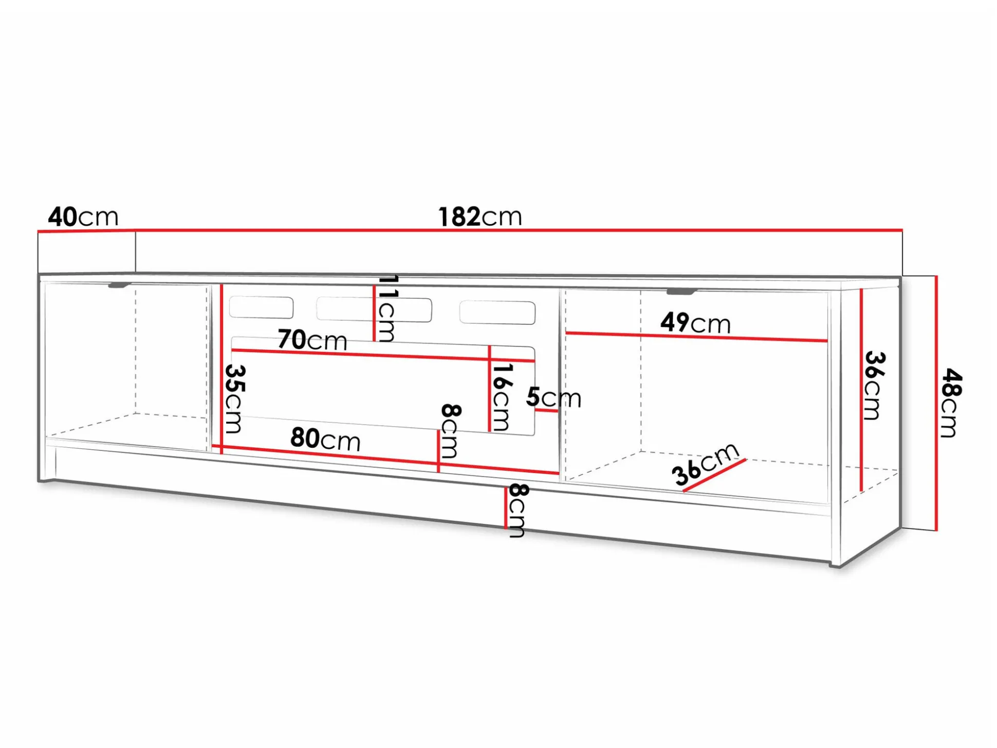 TV-bord Comfivo Papilio II (Beige)