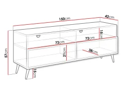 TV-bord Comfivo Pavo (Sort)