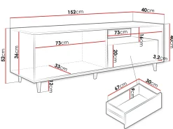 TV-bord Comfivo Romtori