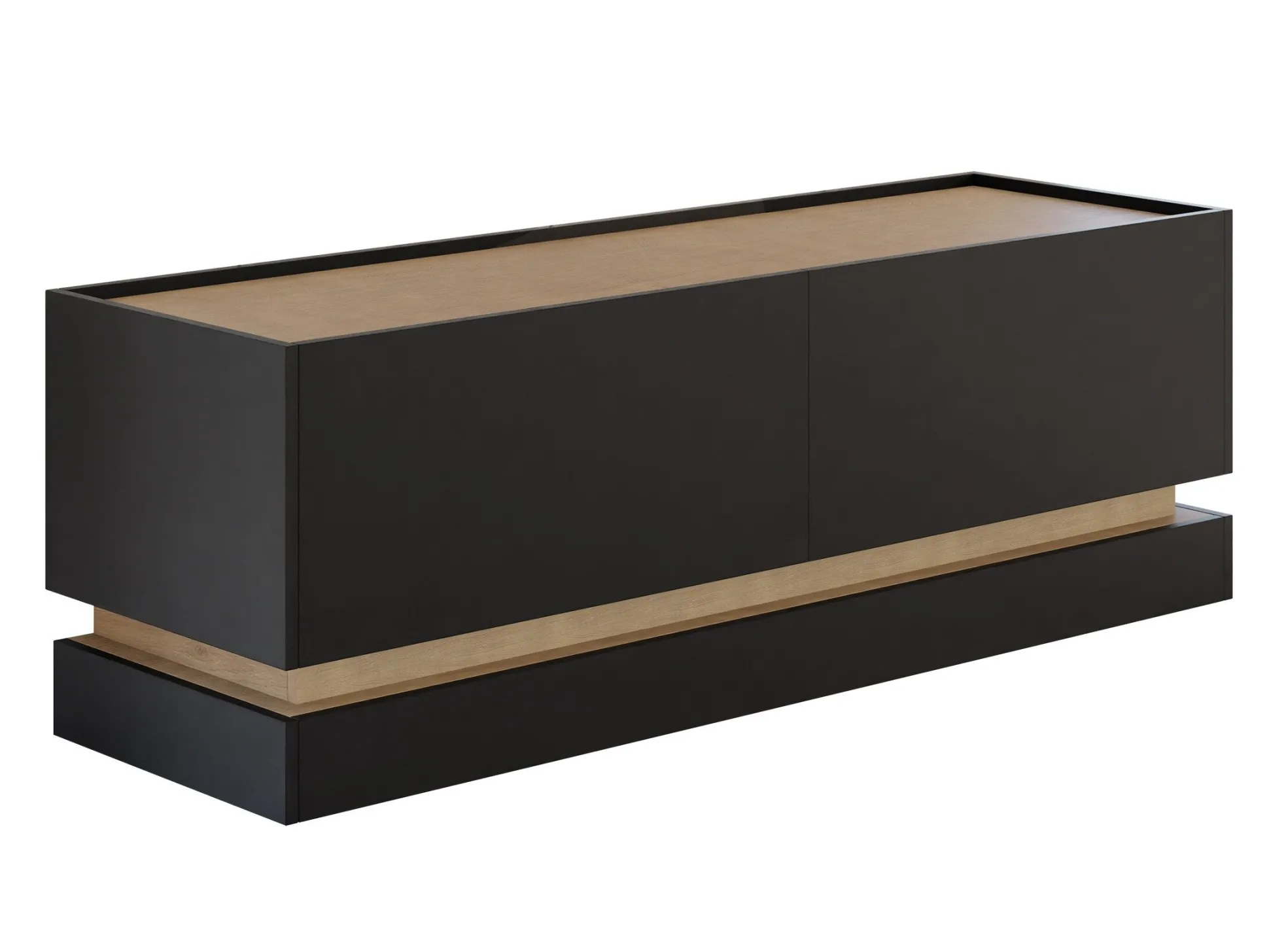 TV-bord Comfivo Tilia I (Sort + Egetræ)