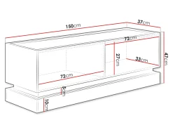 TV-bord Comfivo Tilia I (Sort + Egetræ)