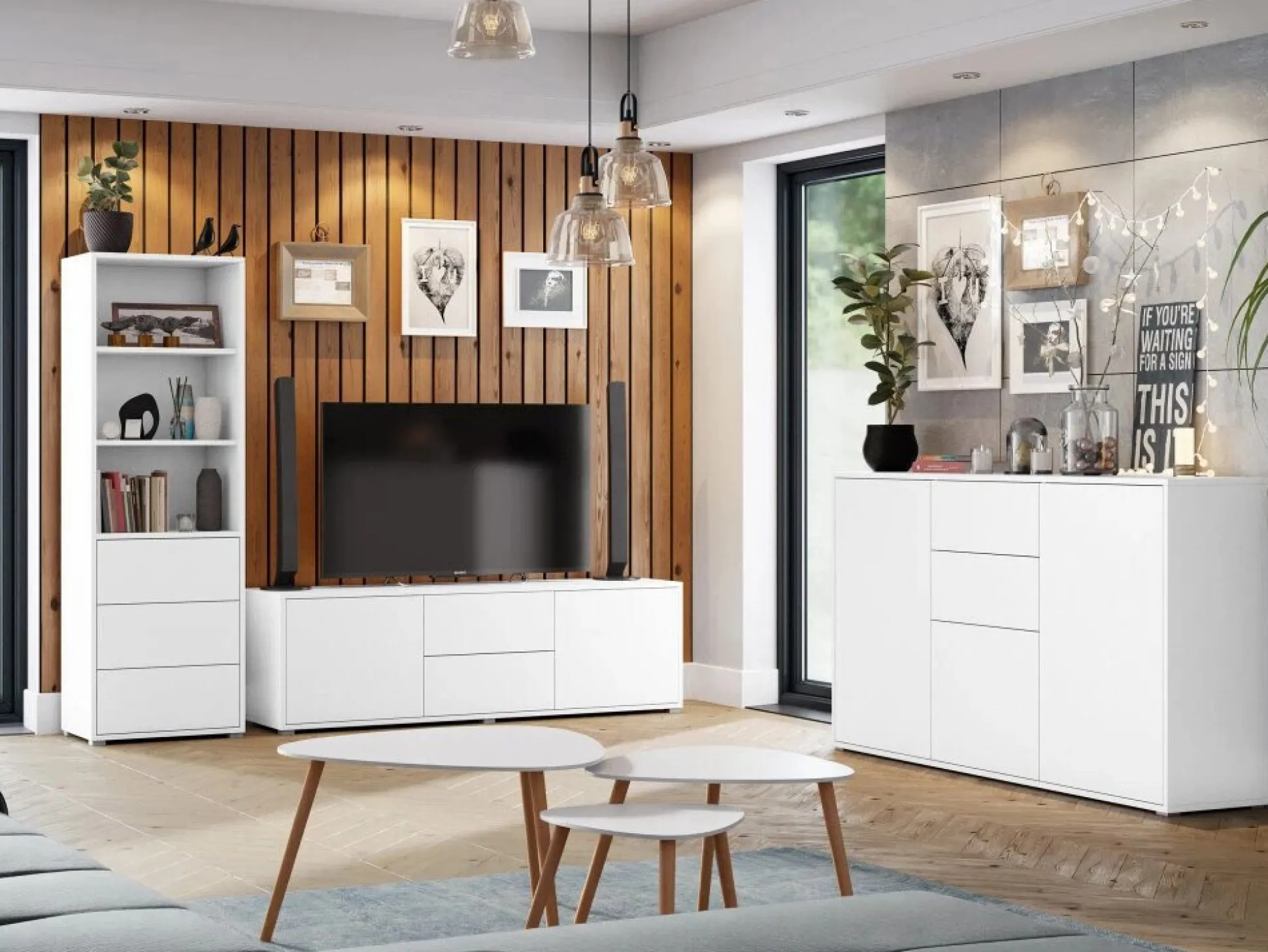 TV-bord Comfivo Tutela (Hvid)