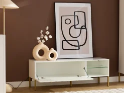 TV-bord Etliva 104 (Hvid + Gylden)