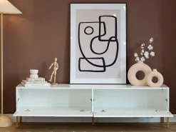 TV-bord Etliva 105 (Hvid + Gylden)