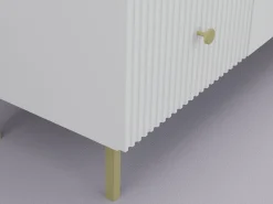 TV-bord Etliva 105 (Hvid + Gylden)