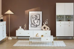 TV-bord Etliva 105 (Hvid + Gylden)