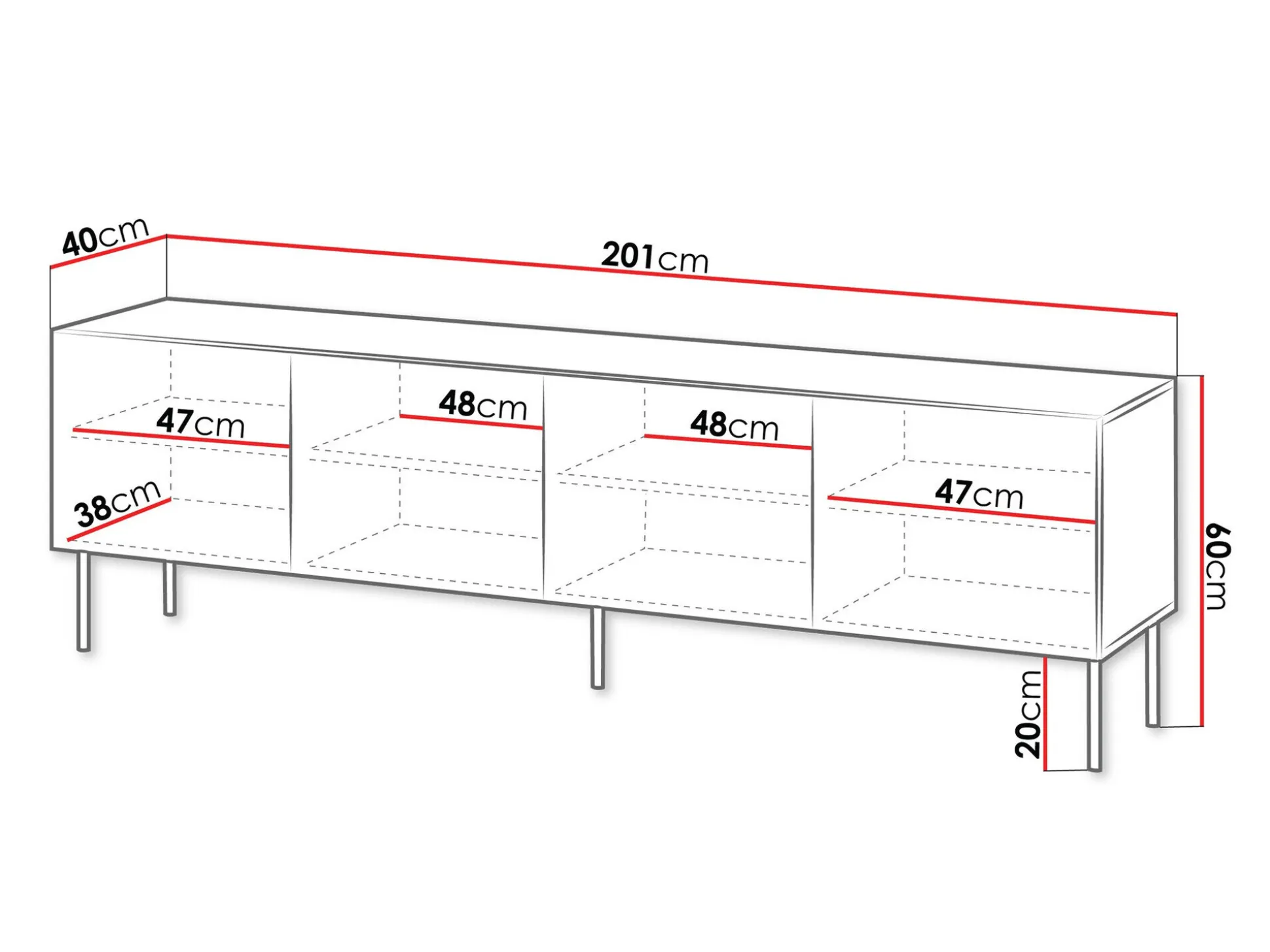 TV-bord Evavese 103 (Beige)