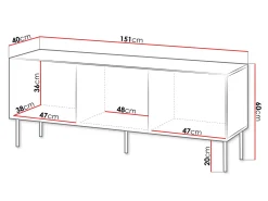 TV-bord Evavese 102 (Beige)
