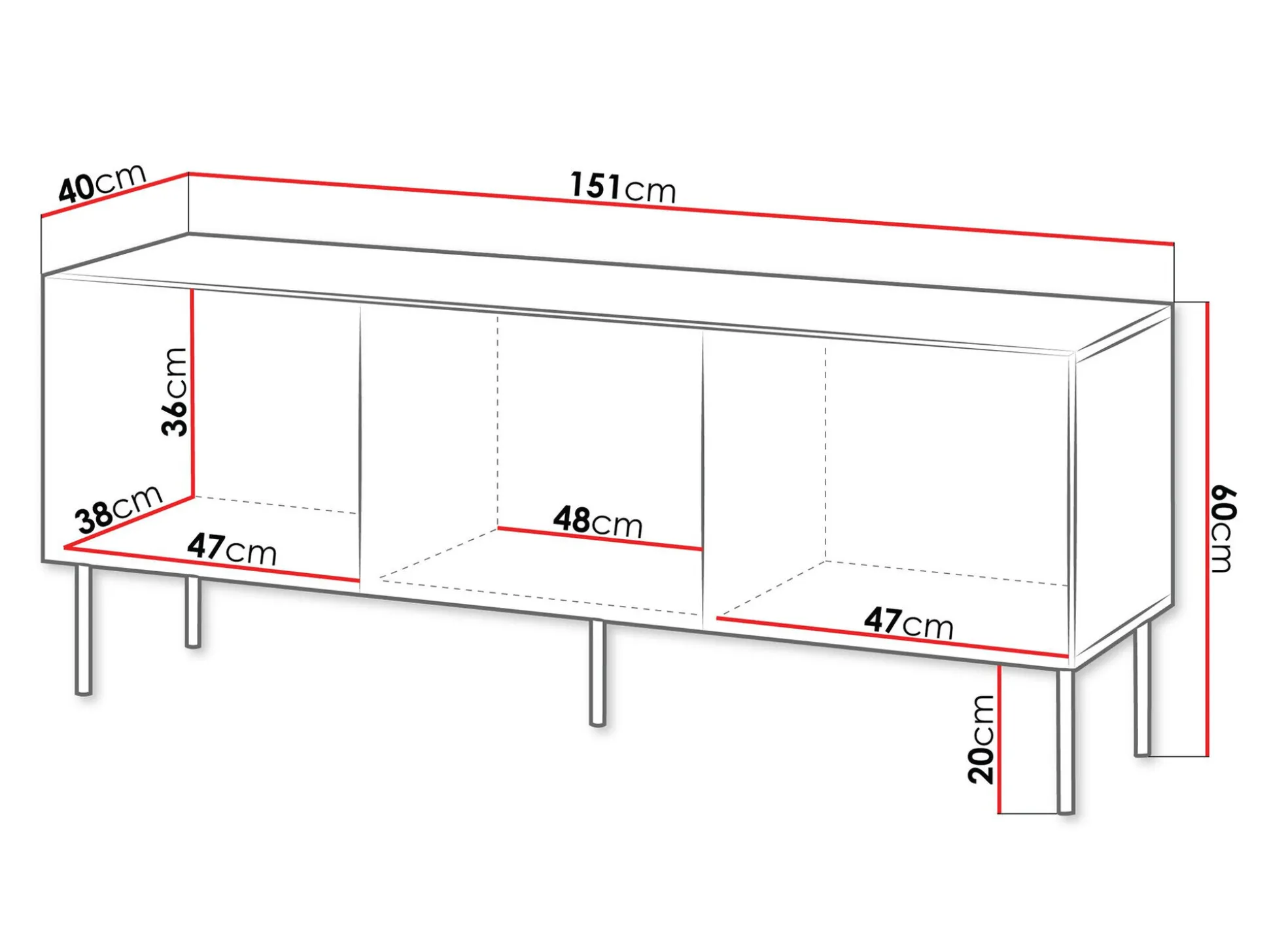 TV-bord Evavese 102 (Beige)