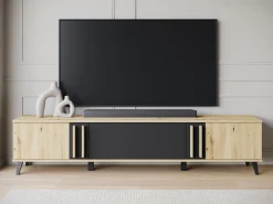 TV-bord Facetor (Artisan eg + Grafit)