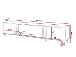 TV-bord Facetor (Artisan eg + Grafit)