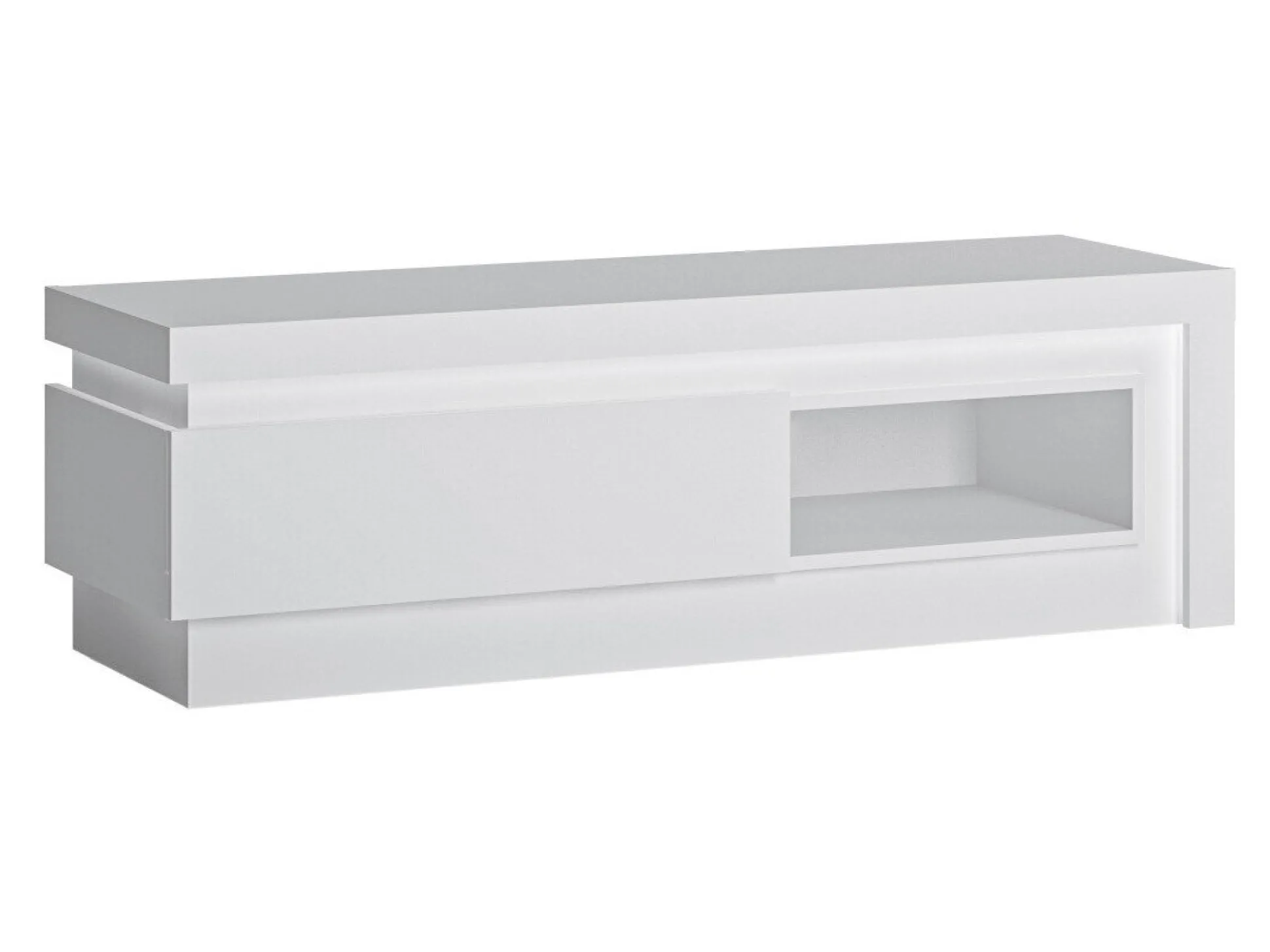 TV-bord Feldeli 102 (Hvid + Glansfuld hvid)