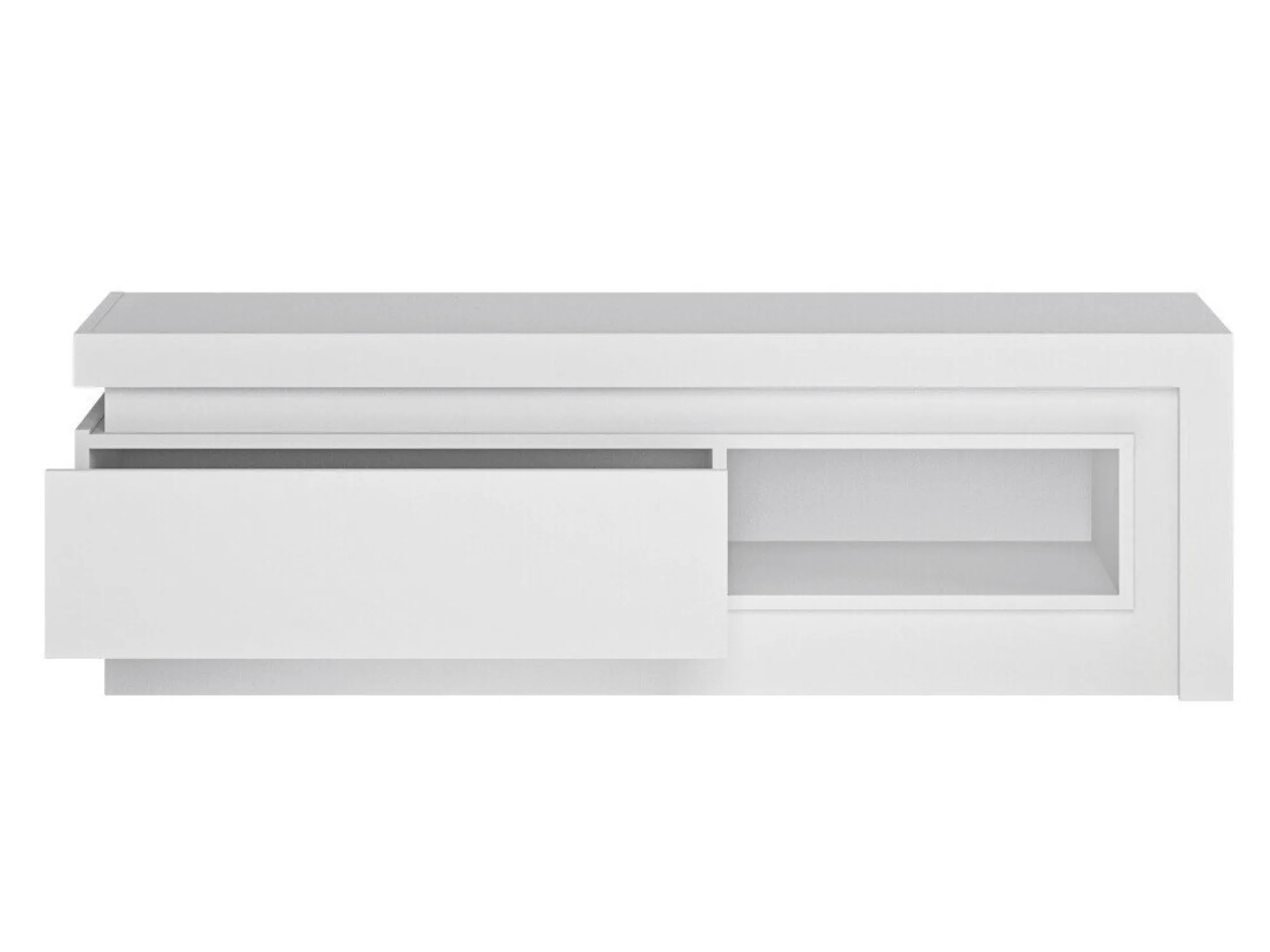 TV-bord Feldeli 102 (Hvid + Glansfuld hvid)