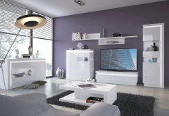 TV-bord Feldeli 102 (Hvid + Glansfuld hvid)