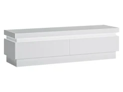 TV-bord Feldeli 101 (Hvid + Glansfuld hvid)