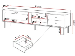 TV-bord Feletri 103 (Hvid)