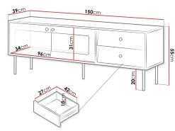 TV-bord Feletri 102 (Hvid)