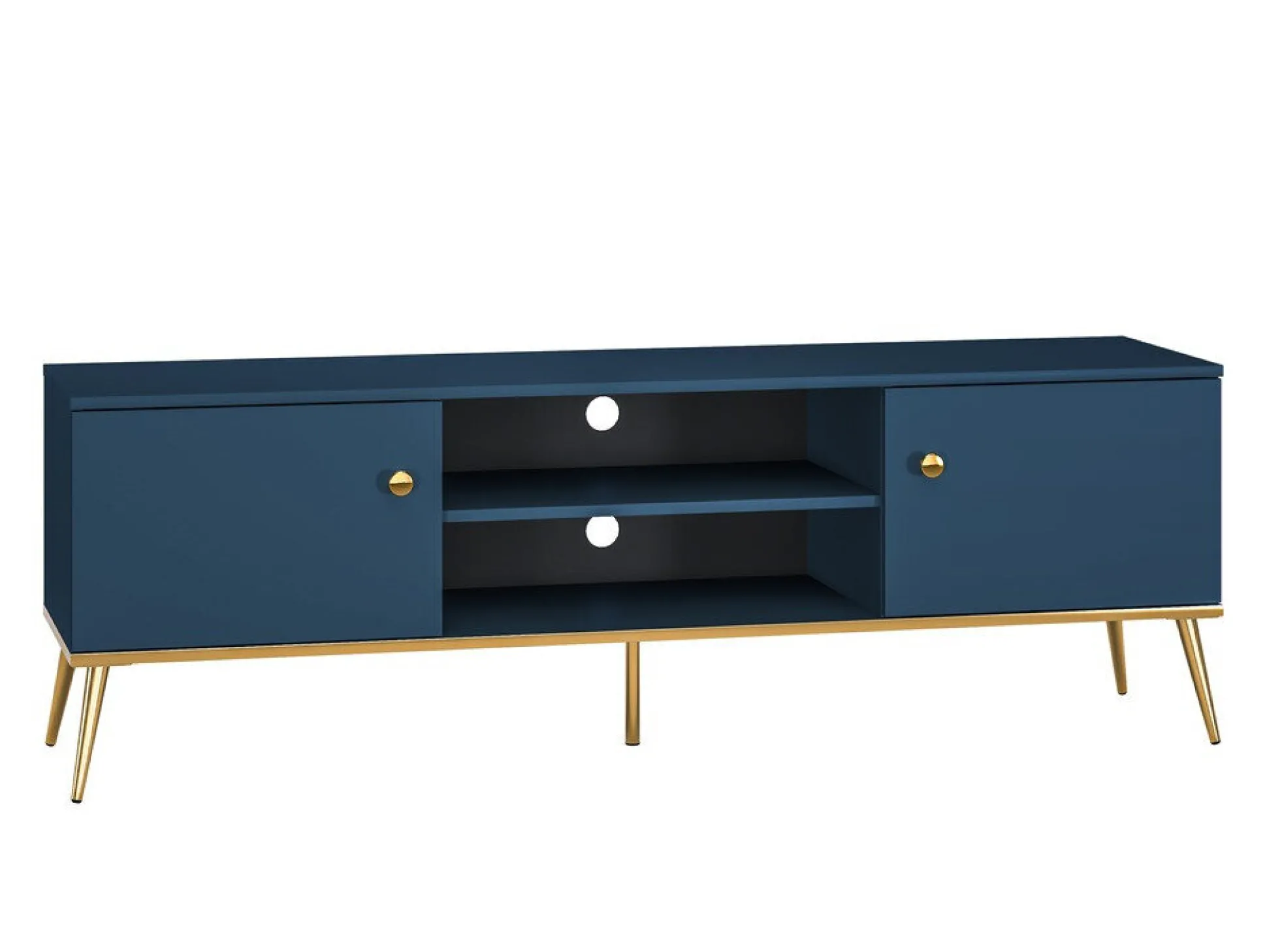 TV-bord Flonovu 104 (Mørkeblå + Gylden)