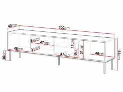 TV-bord Flosoru 105 (Sort)