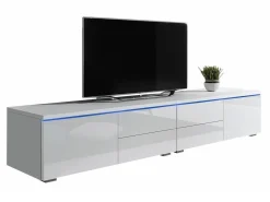 TV-bord Hortus (Hvid + Glansfuld hvid)