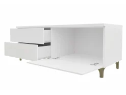 TV-bord Hortus I (Hvid + Glansfuld hvid)