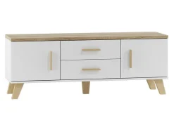 TV-bord Larfloi 103 (Hvid + Sonoma eg)