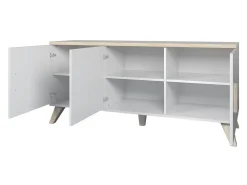 TV-bord Larfloi 106 (Hvid + Sonoma eg)