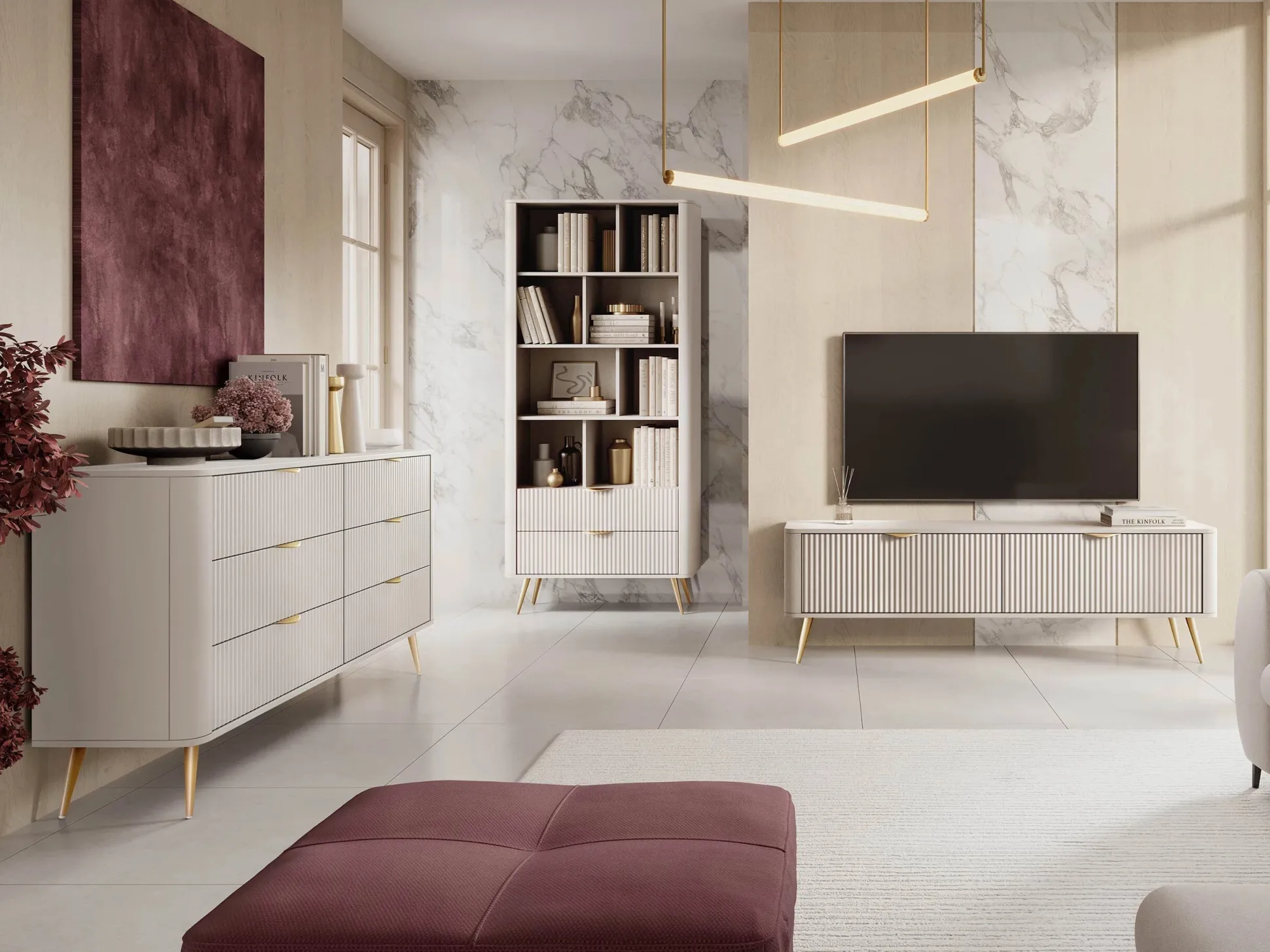 TV-bord Lectum (Beige)