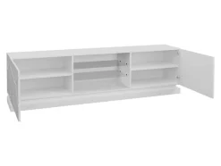 TV-bord Linar I (Hvid + Glansfuld hvid)